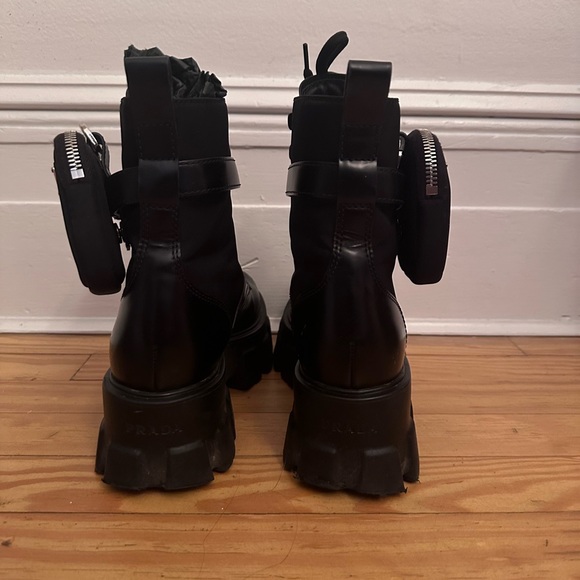 Prada Monolith leather and Re-Nylon boots with pouch - Picture 10 of 16